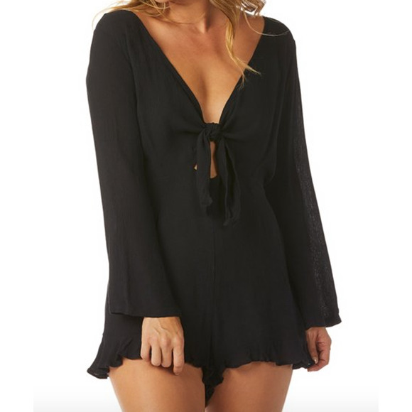 Raisins Other - Raisins Black Swim Suit Cover Up Black Romper Size Small NWT